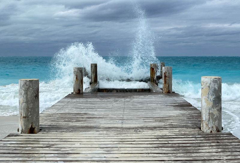 Rough weather on Grace Bay